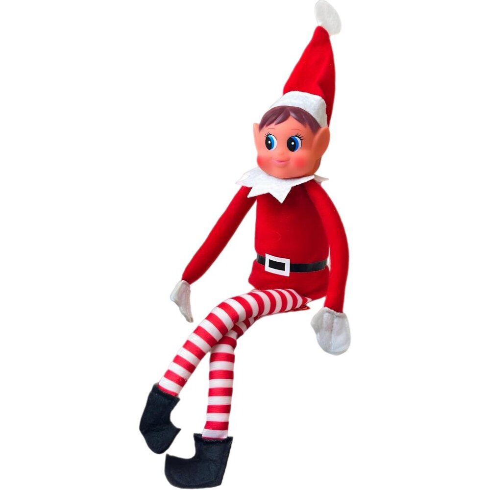 Christmas Elf Behaving Badly Plush Toy, 12 Inches, with Attachable Arms for Disp